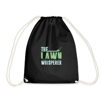 Funny Lawn Mowing The Lawn Whisperer - Drawstring Bag - black - Front