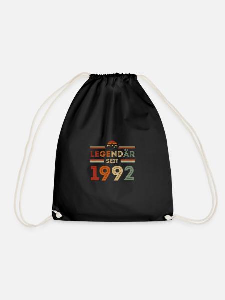 30. Geburtstag Legendär Seit 1992 Vintage Retro - Turnbeutel - Schwarz