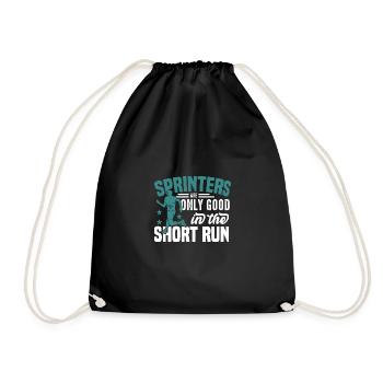 Motif marathon pour coureurs et joggeurs - Sac de sport léger - noir - Devant