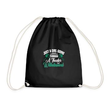 FILLE PASSANT PAR UN THÉÂTRE RETRAIT Cadeaux - Sac de sport léger - noir - Devant