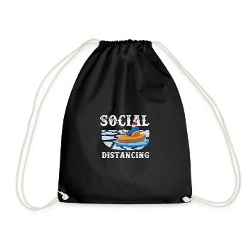 Drôle de citation super poisson mouche vintage - Sac de sport léger - noir - Devant