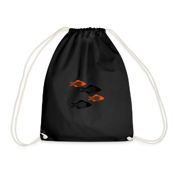 poisson - Sac de sport léger - noir - Devant