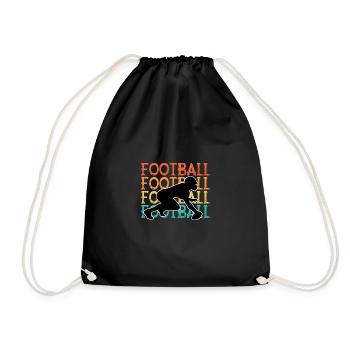 Retro Vintage Zitat Amerikaner Fußball -Fußballer - Turnbeutel - Schwarz - Vorne