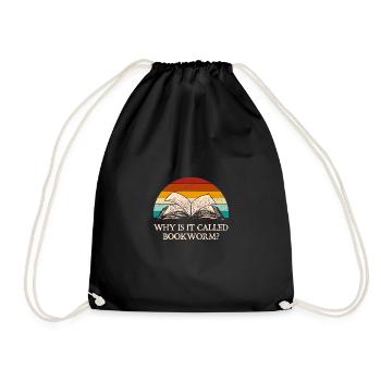 Why is it called Bookworm Funny Book Lover Humor Boo - Drawstring Bag - black - Front