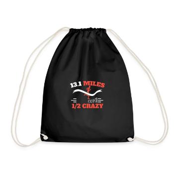 Motif marathon pour coureurs et joggeurs - Sac de sport léger - noir - Devant