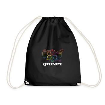 Quincy Pride Month Pride Flag LGBT Community LGBTQ - Turnbeutel - Schwarz - Vorne