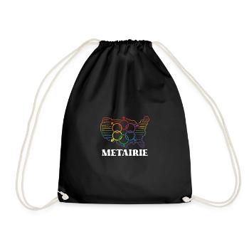 Metairie Pride Month Pride Flag LGBT Community LGB - Turnbeutel - Schwarz - Vorne