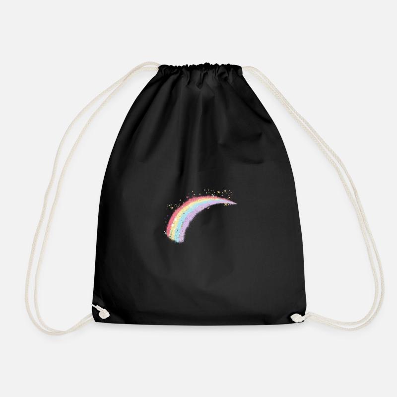 REGENBOGEN STERNE - Turnbeutel - Schwarz