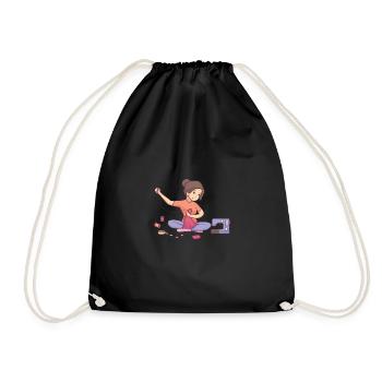 Machine à coudre vintage à claquettes Design - Sac de sport léger - noir - Devant