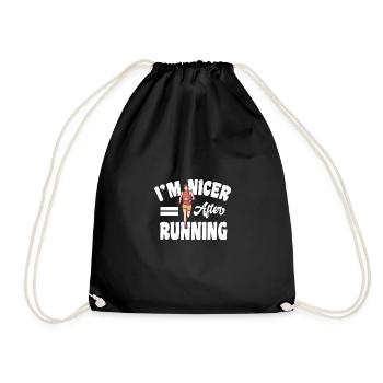 Motif marathon pour coureurs et joggeurs - Sac de sport léger - noir - Devant