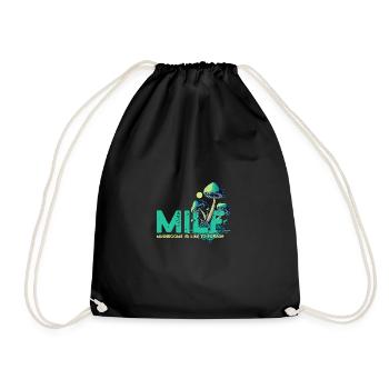 Vintage citation champignons ID comme nourriture - Sac de sport léger - noir - Devant