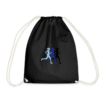 runners - Drawstring Bag - black - Front