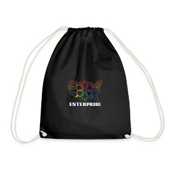 Enterprise Pride Flag Pride Month LGBTQ Flag LGBT - Turnbeutel - Schwarz - Vorne