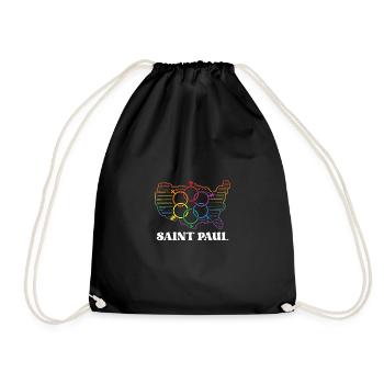 Drapeau de la fierté Saint-Paul Mois de la fierté Drapeau LGBTQ - Sac de sport léger - noir - Devant