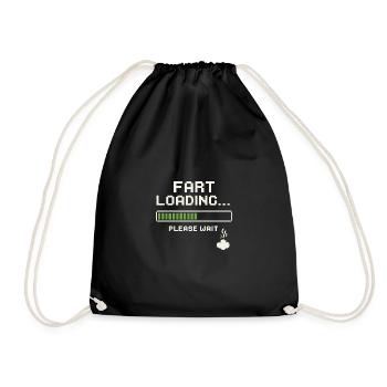 Fart Loading Bitte warten - Turnbeutel - Schwarz - Vorne