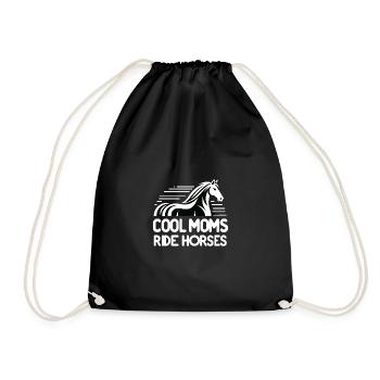 Coole Mütter reiten auf Pferden - Turnbeutel - Schwarz - Vorne