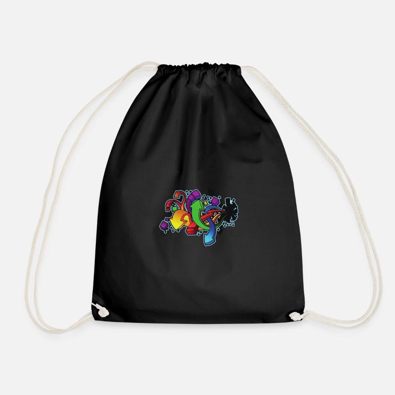 Arrow Graffiti by Freepik - Drawstring Bag - black