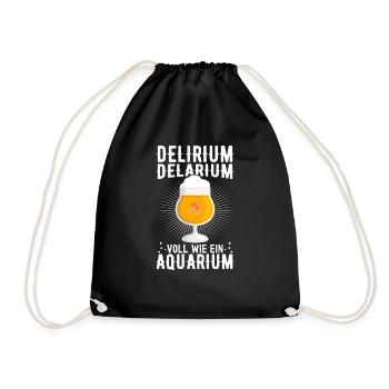 Funny toast Drinking like an aquarium - Drawstring Bag - black - Front