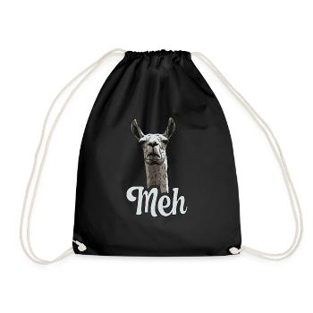 Lama peu impressionné - Meh - Sac de sport léger - noir - Devant