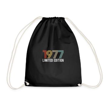 Vintage 1977 Anniversaire Année de naissance Retro seashell - Sac de sport léger - noir - Devant
