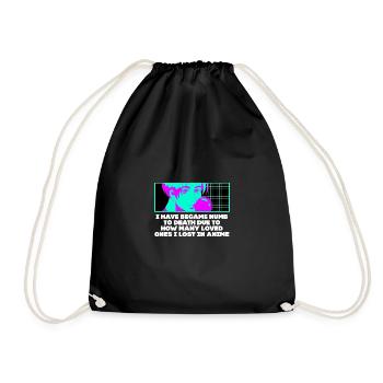 I'm Deaf Anime Joke Manga Humor Emo Nerd Gew - Drawstring Bag - black - Front
