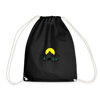 chalet montagnes nature - Sac de sport léger - noir - Devant