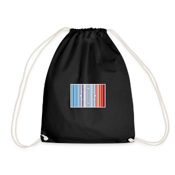 Europa Warming Stripes - Drawstring Bag - black - Front
