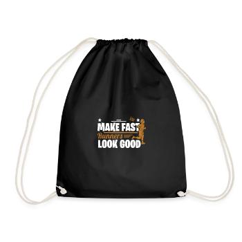 Motif marathon pour coureurs et joggeurs - Sac de sport léger - noir - Devant