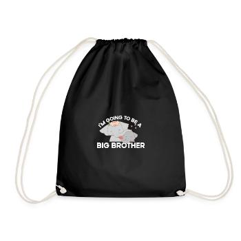 I'm going to have a Big Brother Elephant gender - Drawstring Bag - black - Front