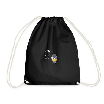 Veni Vidi Whisky Whiskey Liebhaber Geschenk Shirt - Turnbeutel - Schwarz - Vorne