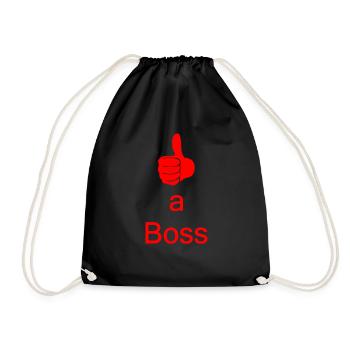 like a boss great TShirt \ pullover \ hoodie \ cap bos - Drawstring Bag - black - Front
