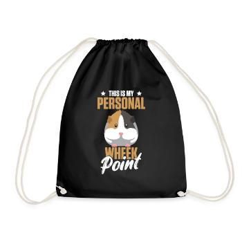 Guinea pig saying for a guinea pig - Drawstring Bag - black - Front