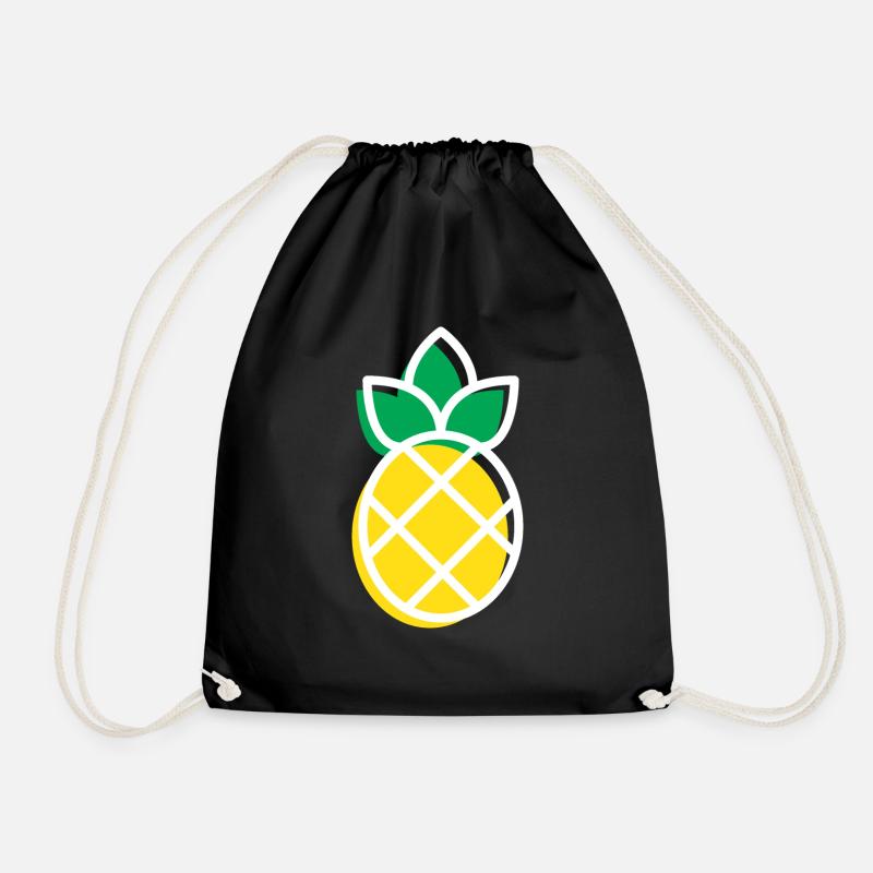 Ananas - Turnbeutel - Schwarz