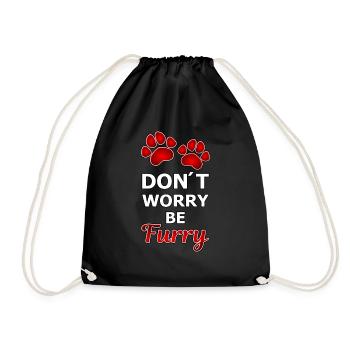 Ne vous inquiétez pas d’être rouge poilu - Sac de sport léger - noir - Devant