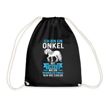 Tinker Onkel Pferd - Turnbeutel - Schwarz - Vorne