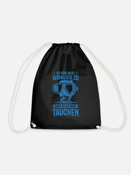 Scuba Diver Shirt Für Flaschen Taucher Tauchen - Turnbeutel - Schwarz