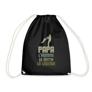 Papa l'homme, le myth, la legende - Sac de sport léger - noir - Devant