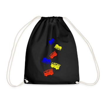 Fire engine - Drawstring Bag - black - Front