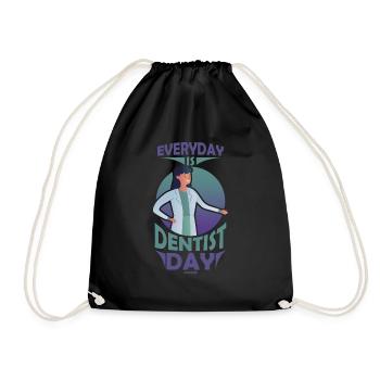Everyday Is Dentist Day Zahnarzt - Drawstring Bag - black - Front