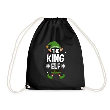 Elfe de cadeau de Noël de famille assorti de groupe - Sac de sport léger - noir - Devant