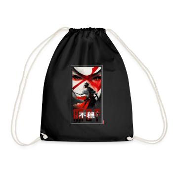 mot samouraï anime - Sac de sport léger - noir - Devant