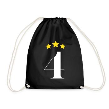 4ème anniversaire étoilé - Sac de sport léger - noir - Devant