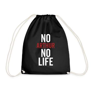 No Arthur No Life - Drawstring Bag - black - Front