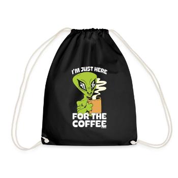 I'm Just Here For The Coffee - Drawstring Bag - black - Front