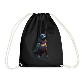 Schwarzer Schäferhund Hund - Turnbeutel - Schwarz - Vorne