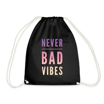 Good vibes - Drawstring Bag - black - Front