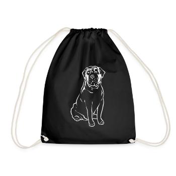 Mastiff Dog Old English Mastiff - Drawstring Bag - black - Front