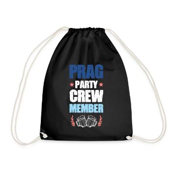 Prag Party Crew - Turnbeutel - Schwarz - Vorne