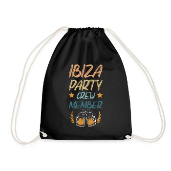 Ibiza Party Crew - Drawstring Bag - black - Front