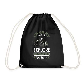 Je suis en route pour explorer des territoires inexplorés - Sac de sport léger - noir - Devant